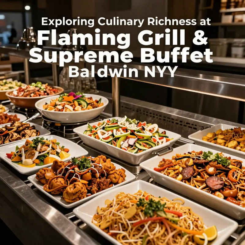 An impressive array of dishes representing the culinary diversity of Flaming Grill & Supreme Buffet.