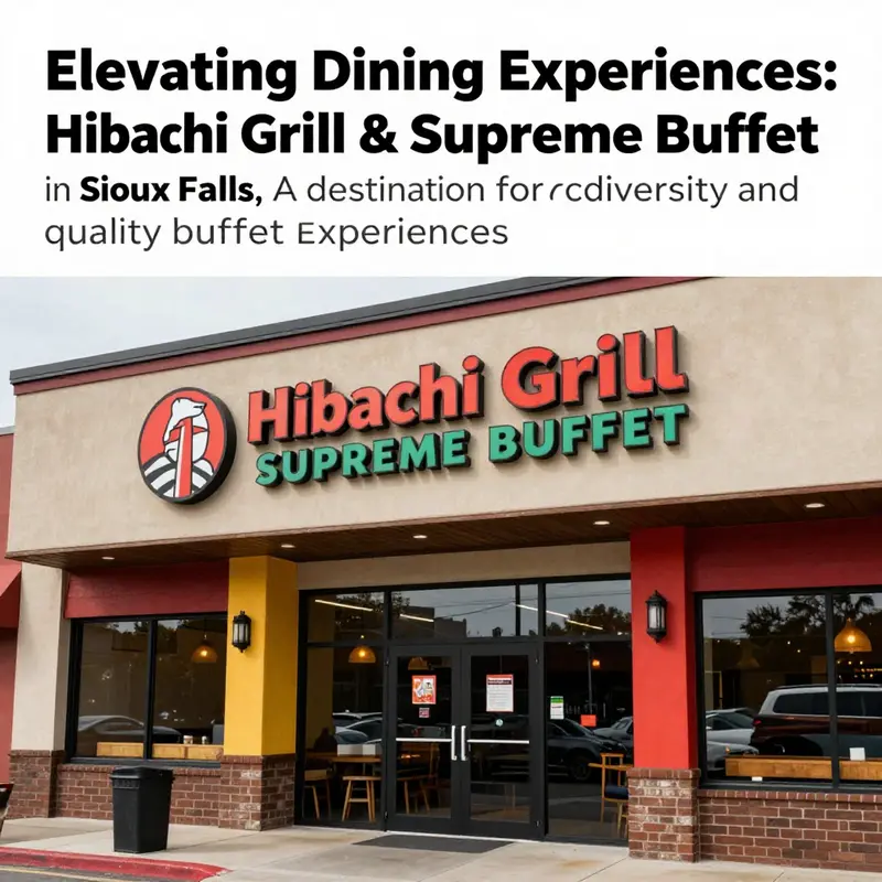 Exterior view of Hibachi Grill & Supreme Buffet, showcasing its inviting entrance and welcoming atmosphere.