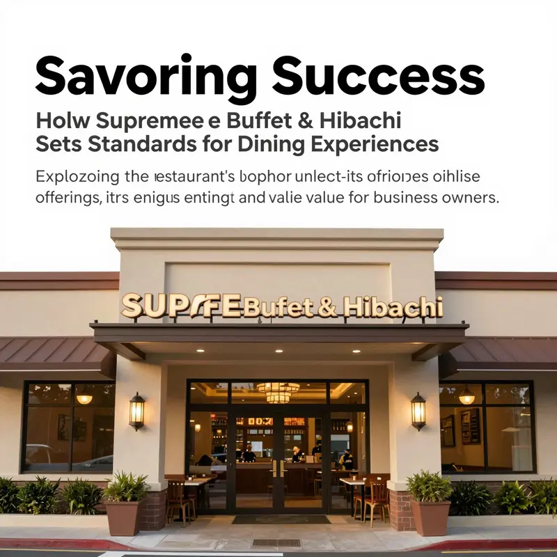 The exterior view of Supreme Buffet & Hibachi, highlighting its welcoming atmosphere and appeal.