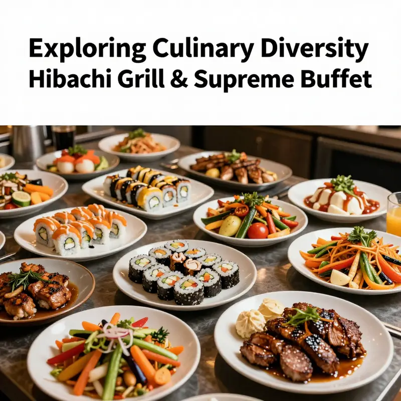 An enticing selection of diverse dishes from Hibachi Grill & Supreme Buffet, appealing to all taste buds.