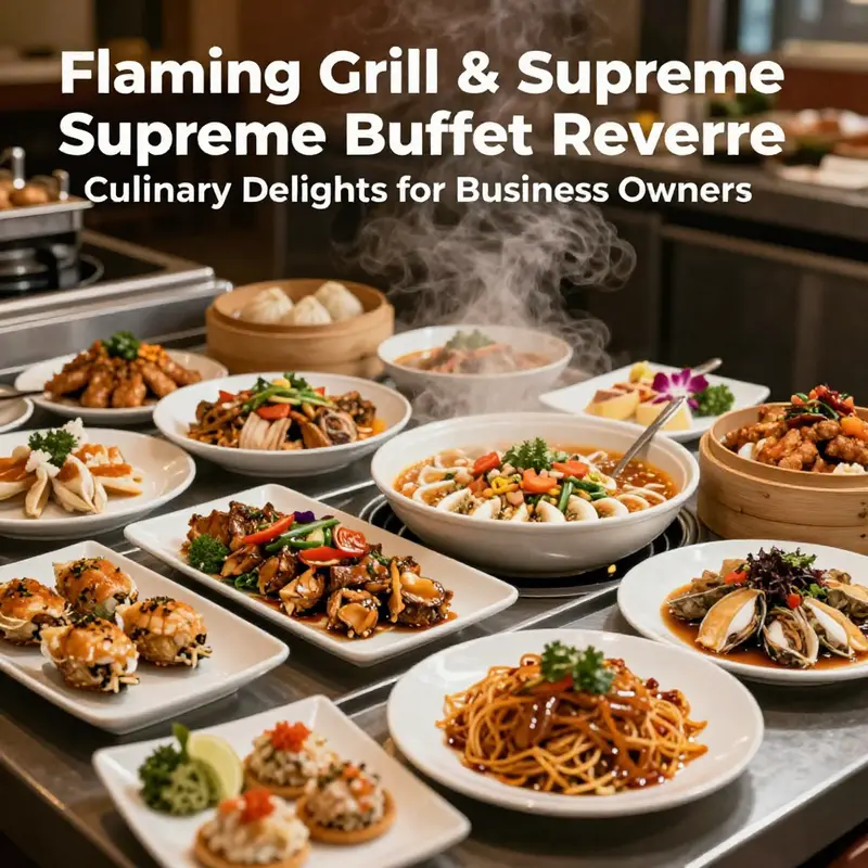 A rich array of dishes illustrating the culinary diversity and flavors at Flaming Grill & Supreme Buffet.