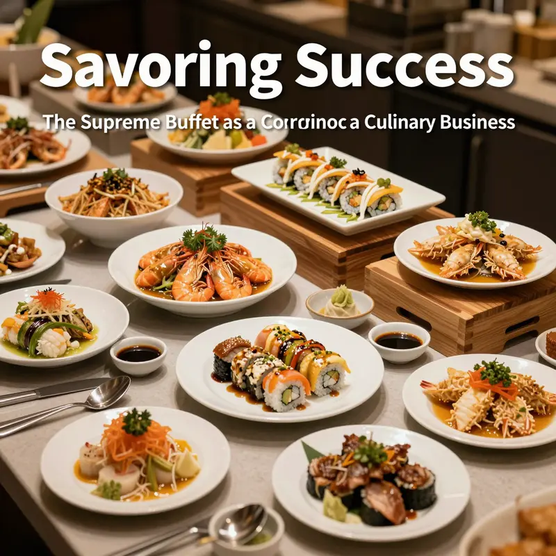 An array of culinary delights representing the diverse offerings at the Supreme Buffet.