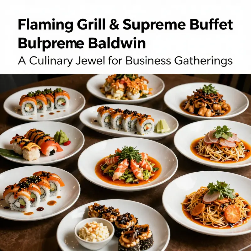 An assortment of dishes showcasing the rich variety available at Flaming Grill & Supreme Buffet Baldwin.