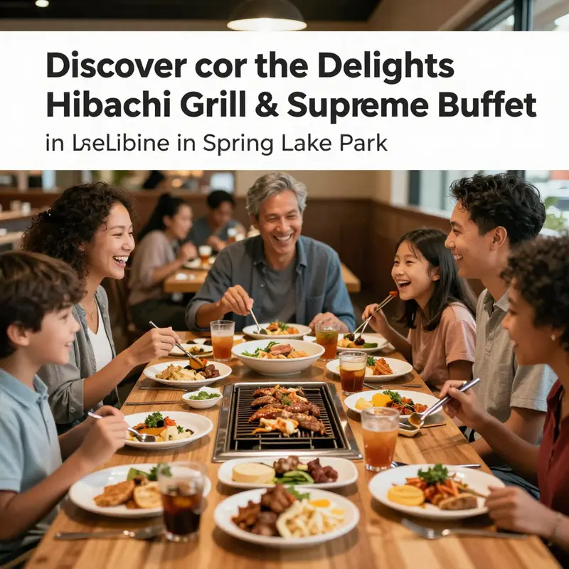 A colorful display of menu options available at Hibachi Grill & Supreme Buffet.