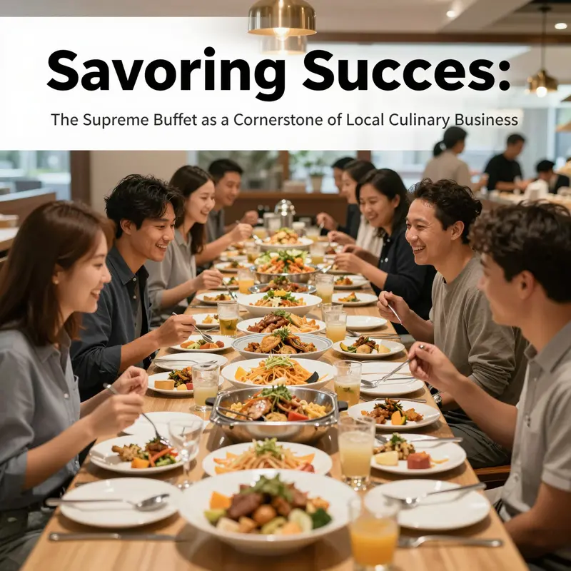 An array of culinary delights representing the diverse offerings at the Supreme Buffet.