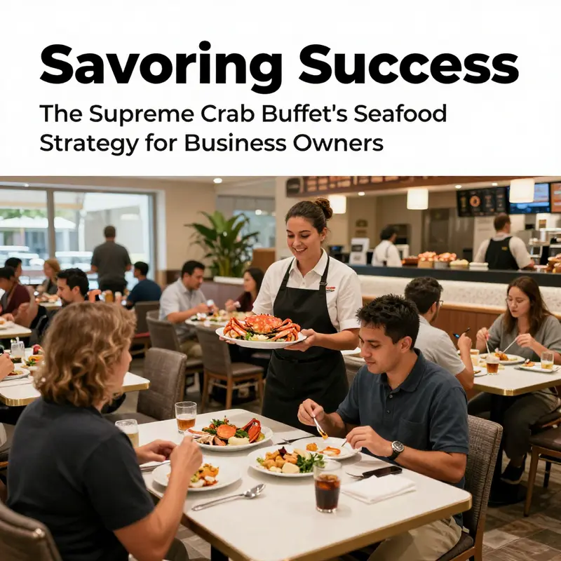 A bountiful display of seafood choices at Supreme Crab Buffet, showcasing the variety and freshness that attract patrons.