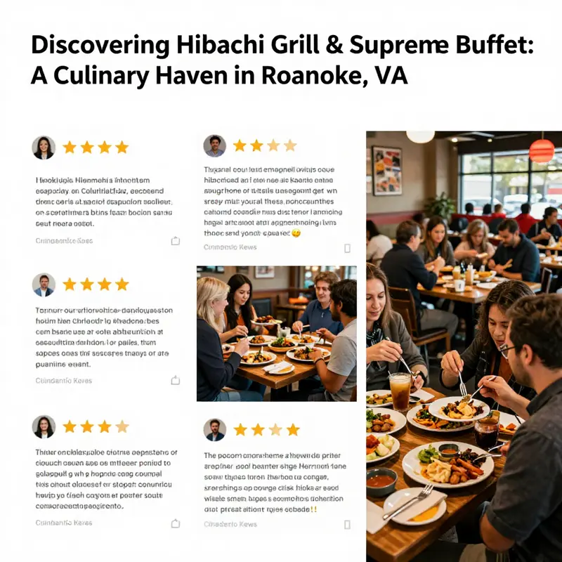 A vibrant dining atmosphere at Hibachi Grill & Supreme Buffet, featuring diverse food stations.