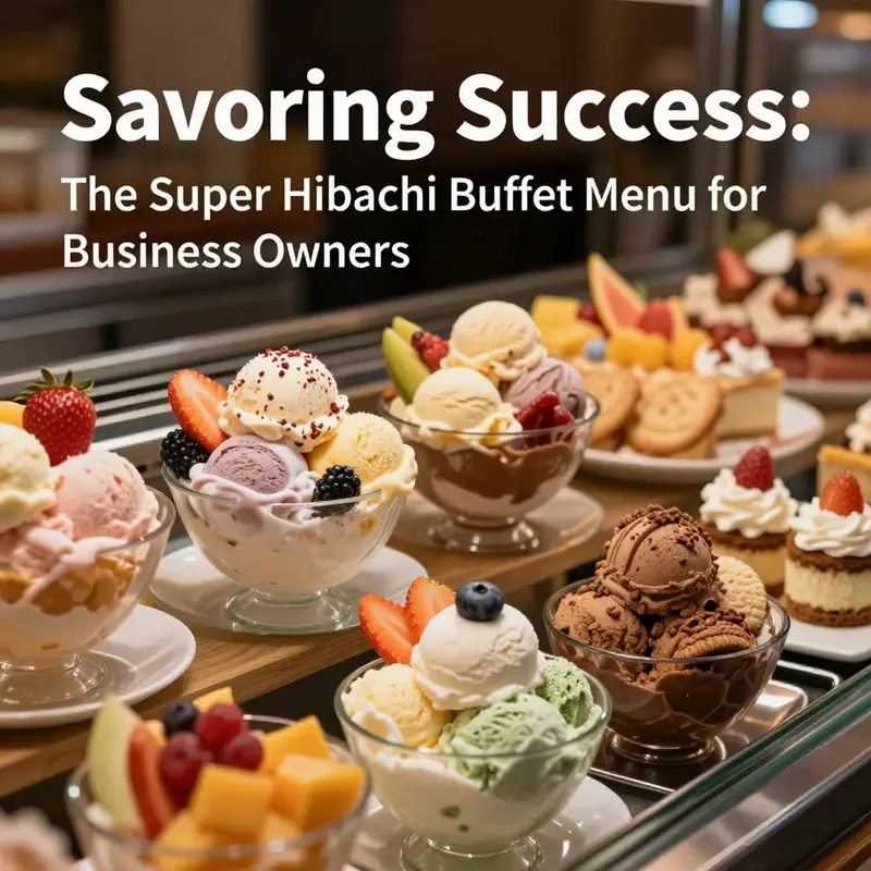 An impressive assortment of main dishes showcasing the hibachi cooking style.