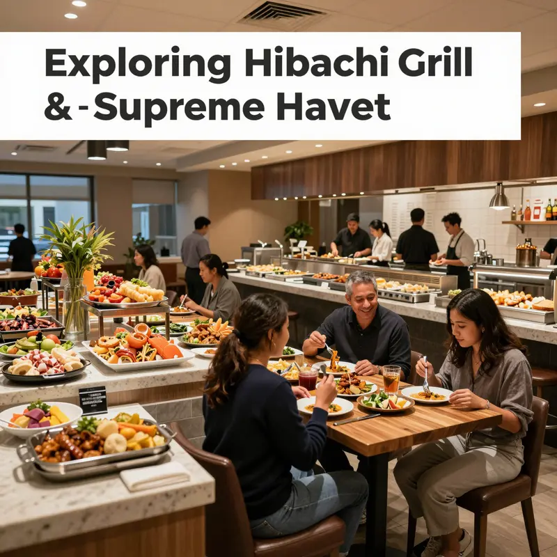 The vibrant dining atmosphere at Hibachi Grill & Supreme Buffet, where guests relish an extensive buffet amidst a lively setting.