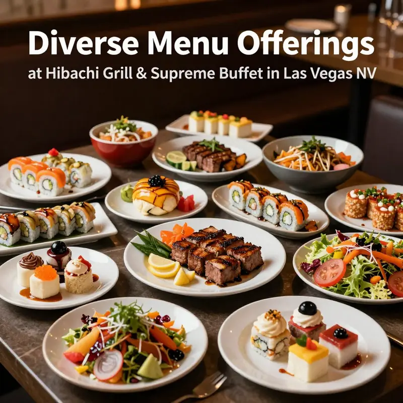 An appealing array of diverse dishes available at Hibachi Grill & Supreme Buffet, highlighting the restaurant’s extensive culinary options.