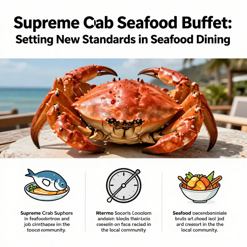 A delicious display of seafood options at the Supreme Crab Seafood Buffet, showcasing the variety offered to diners.