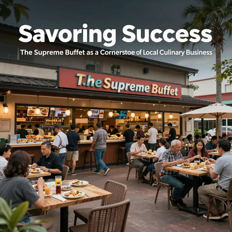 An array of culinary delights representing the diverse offerings at the Supreme Buffet.