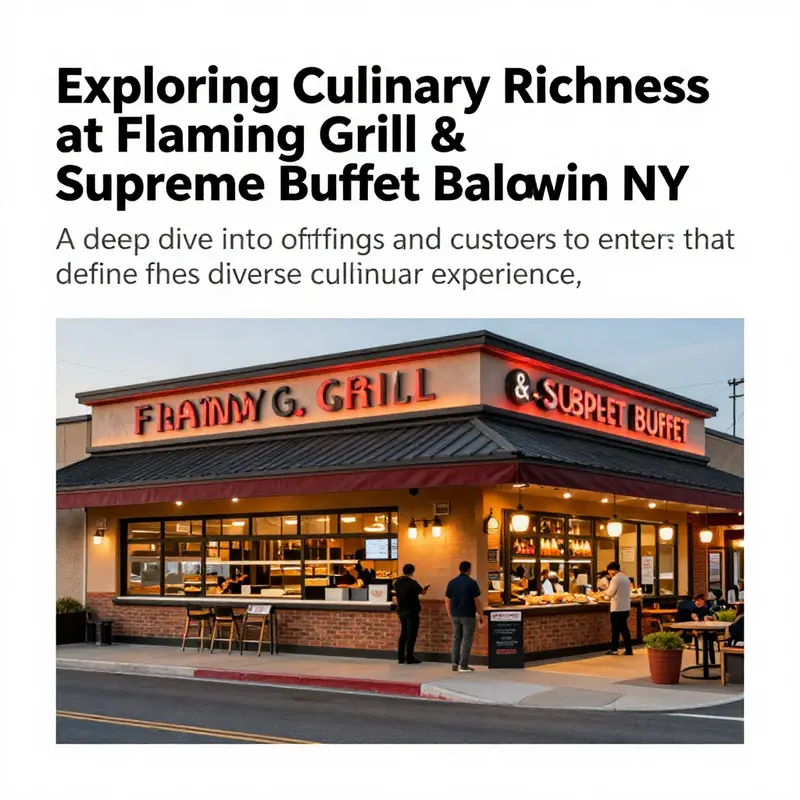 The exterior entrance of Flaming Grill & Supreme Buffet, showcasing an inviting ambiance for diners.