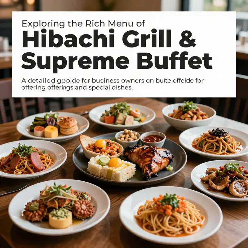 A colorful assortment of dishes served at Hibachi Grill & Supreme Buffet showcasing the dining experience.