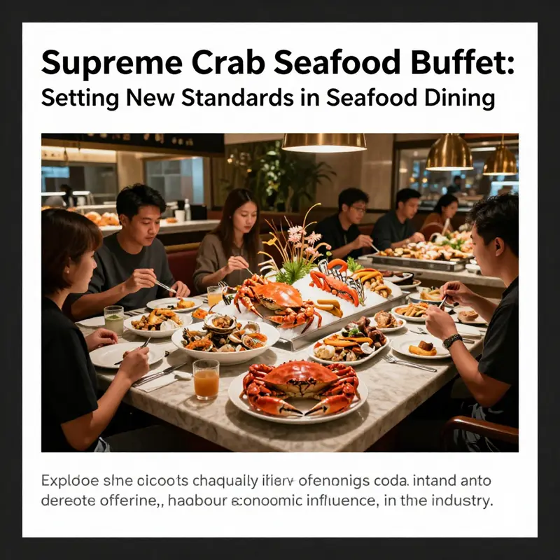 Interior of the Supreme Crab Seafood Buffet filled with guests enjoying seafood dishes.