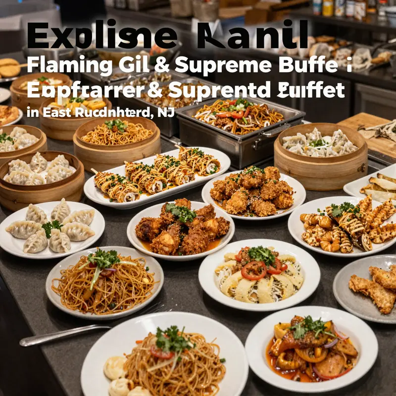 A vibrant dining area at Flaming Grill & Supreme Buffet, bustling with happy diners enjoying their meals.