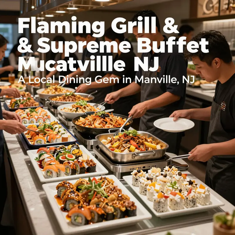 A feast of flavors awaits at Flaming Grill & Supreme Buffet, showcasing its diverse offerings.