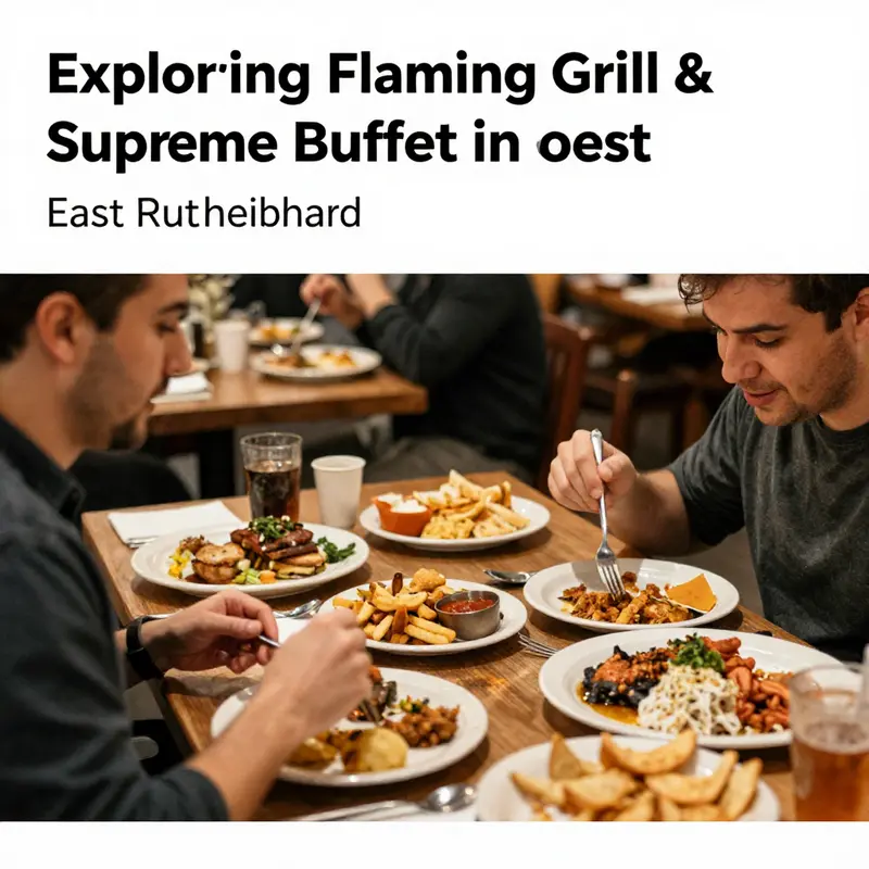 A lively view of diners enjoying the extensive buffet offerings at Flaming Grill & Supreme Buffet.