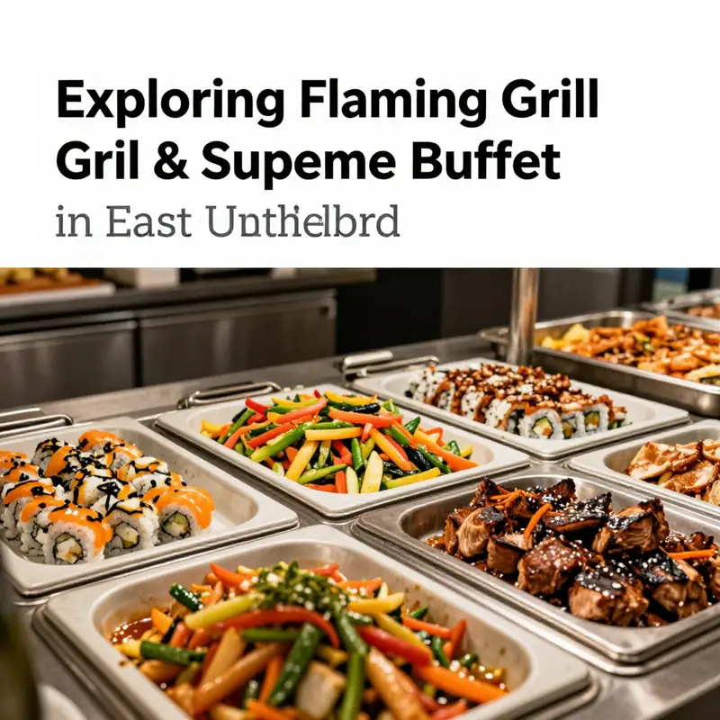 A lively view of diners enjoying the extensive buffet offerings at Flaming Grill & Supreme Buffet.