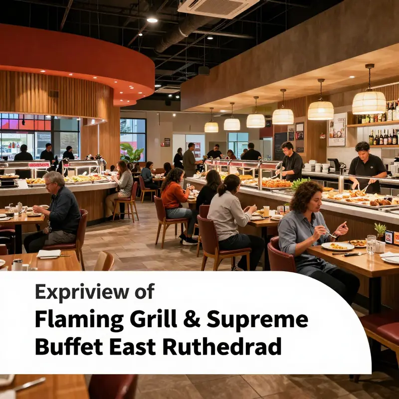 A lively view of diners enjoying the extensive buffet offerings at Flaming Grill & Supreme Buffet.