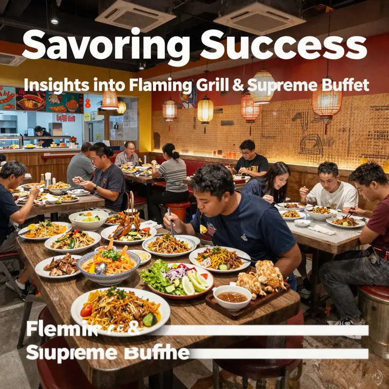 The inviting atmosphere of Flaming Grill & Supreme Buffet highlights its diverse menu offerings.