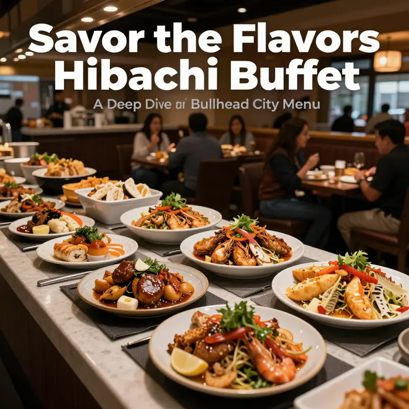 A colorful array of dishes at Hibachi Buffet, reflecting a lively ambiance and a diverse array of Asian cuisine.