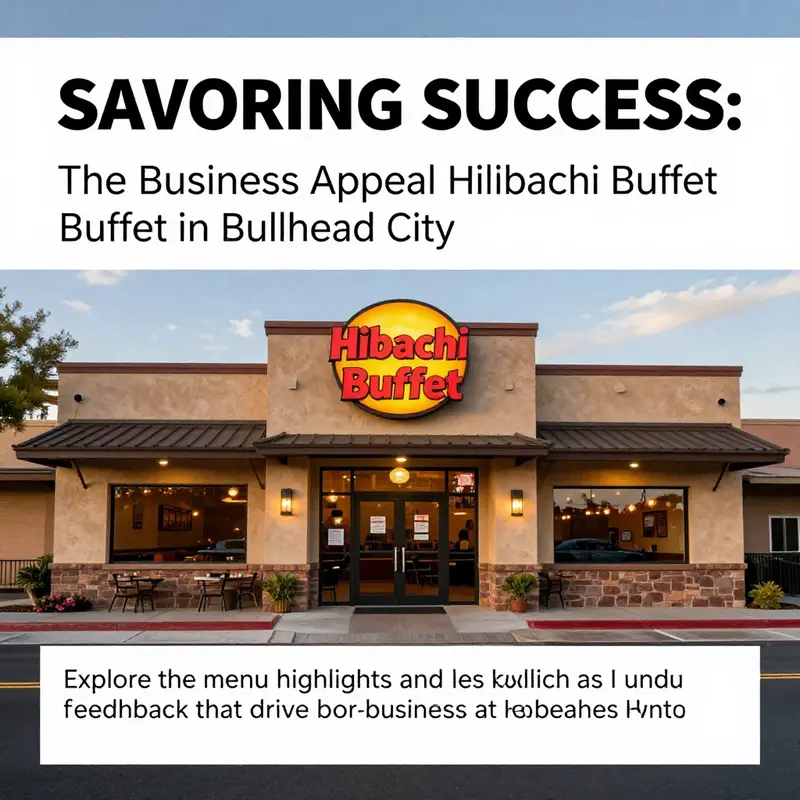The Hibachi Buffet restaurant exterior with its welcoming entrance and vibrant signage in Bullhead City.