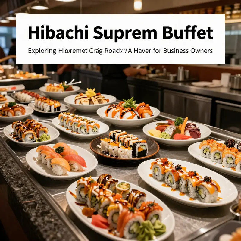 A vibrant look inside Hibachi Supreme Buffet, featuring an array of sushi and Asian delicacies.