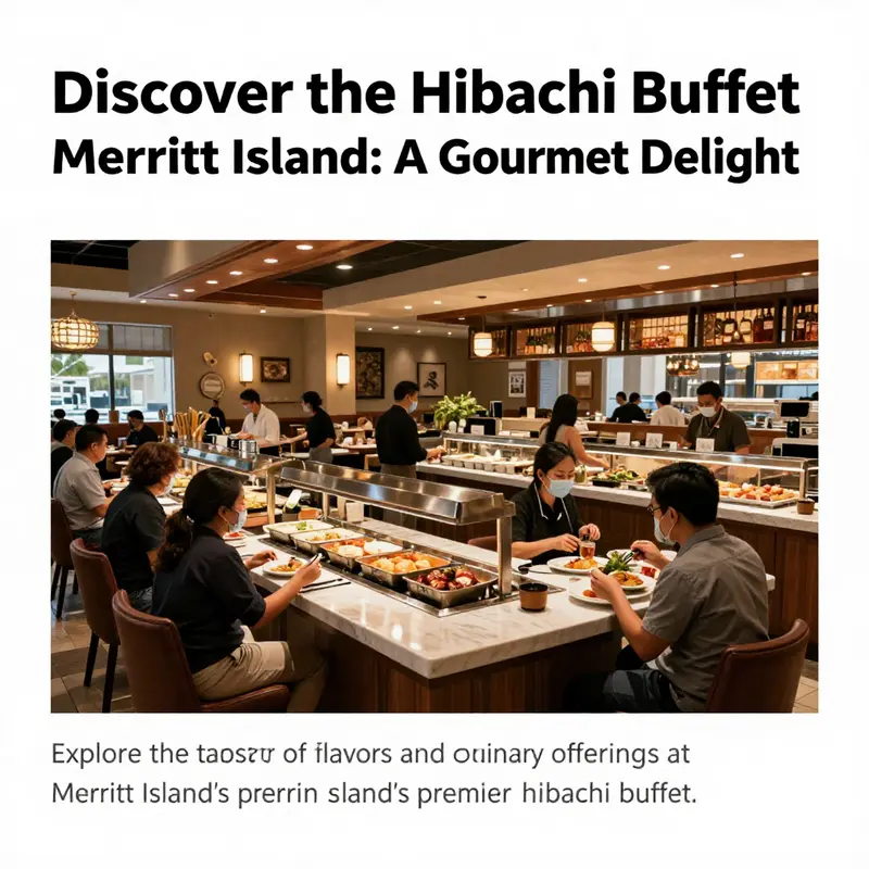 Inside the Hibachi Buffet restaurant, diners enjoy a culinary feast among beautifully arranged buffet stations.