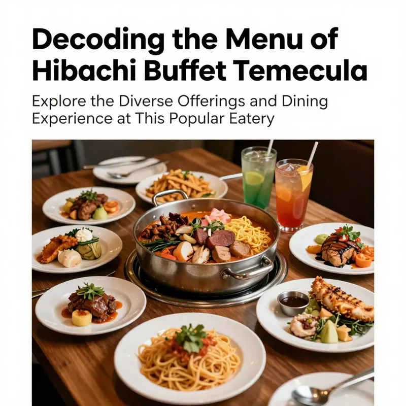 A table displaying an array of dishes and drinks at Hibachi Buffet Temecula, showcasing the restaurant's buffet-style dining.