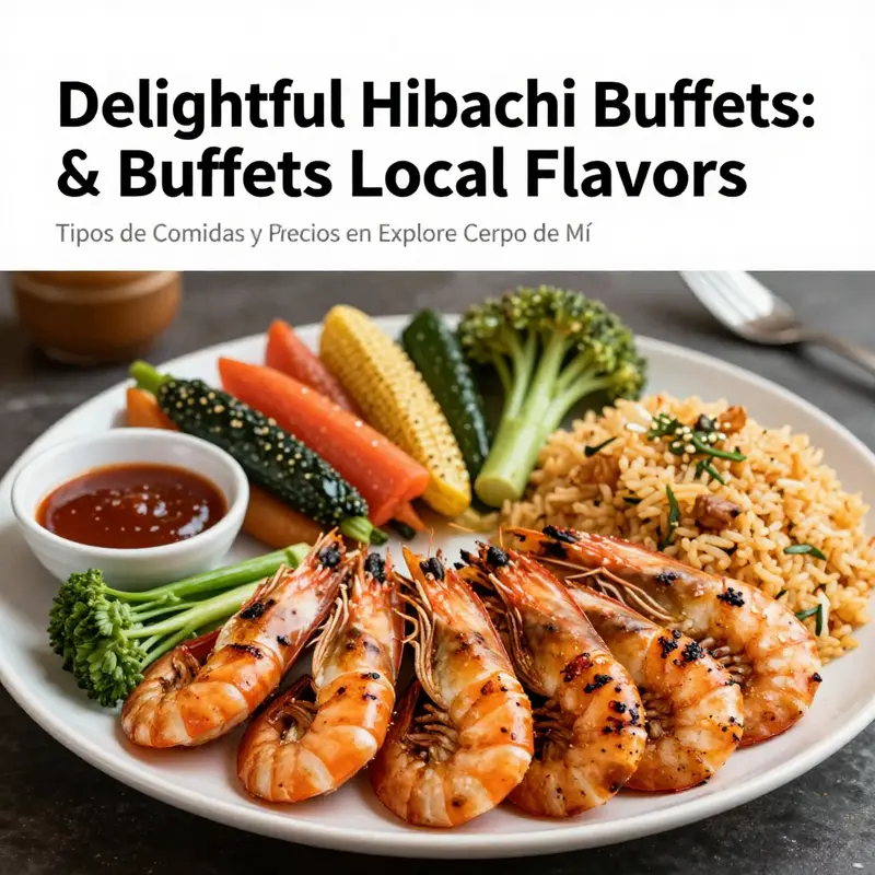 An inviting hibachi buffet spread showcasing a variety of colorful dishes ready to be enjoyed.
