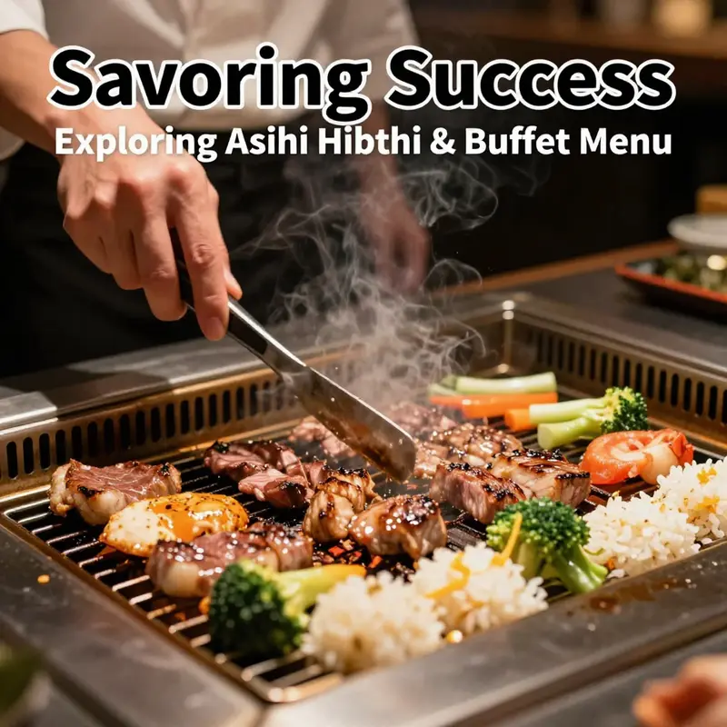 Exciting hibachi preparations at Asihi, highlighting the vibrant colors and enticing textures of the dishes.