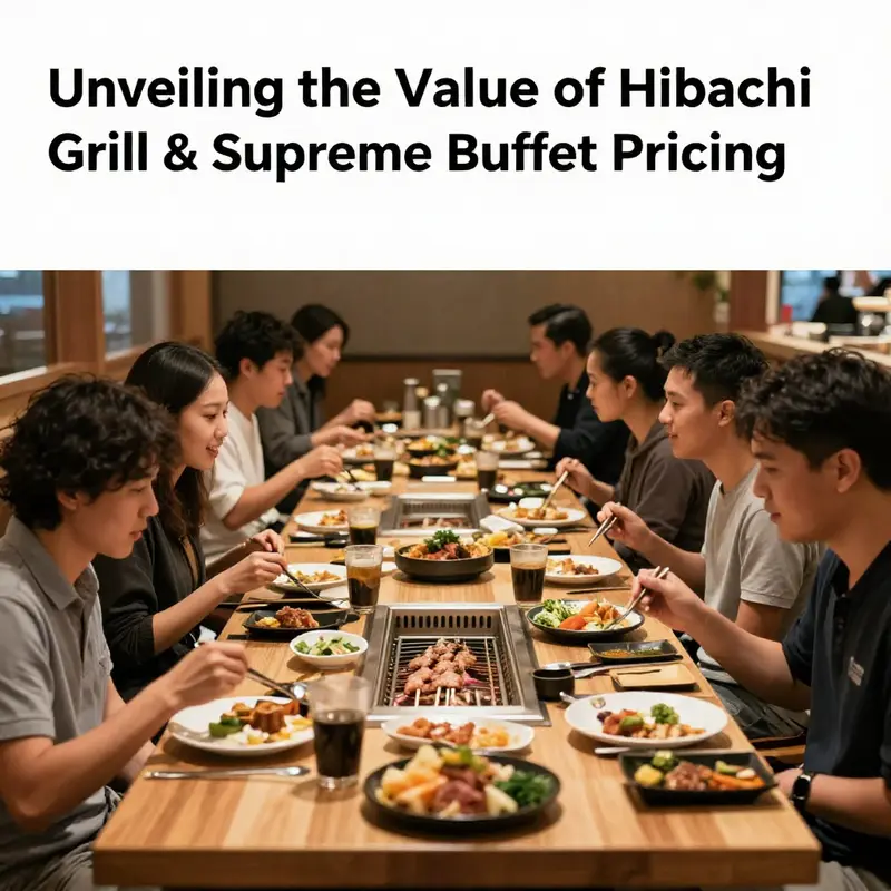 A vibrant display of dishes at Hibachi Grill, highlighting the appealing offerings during weekend lunch hours.