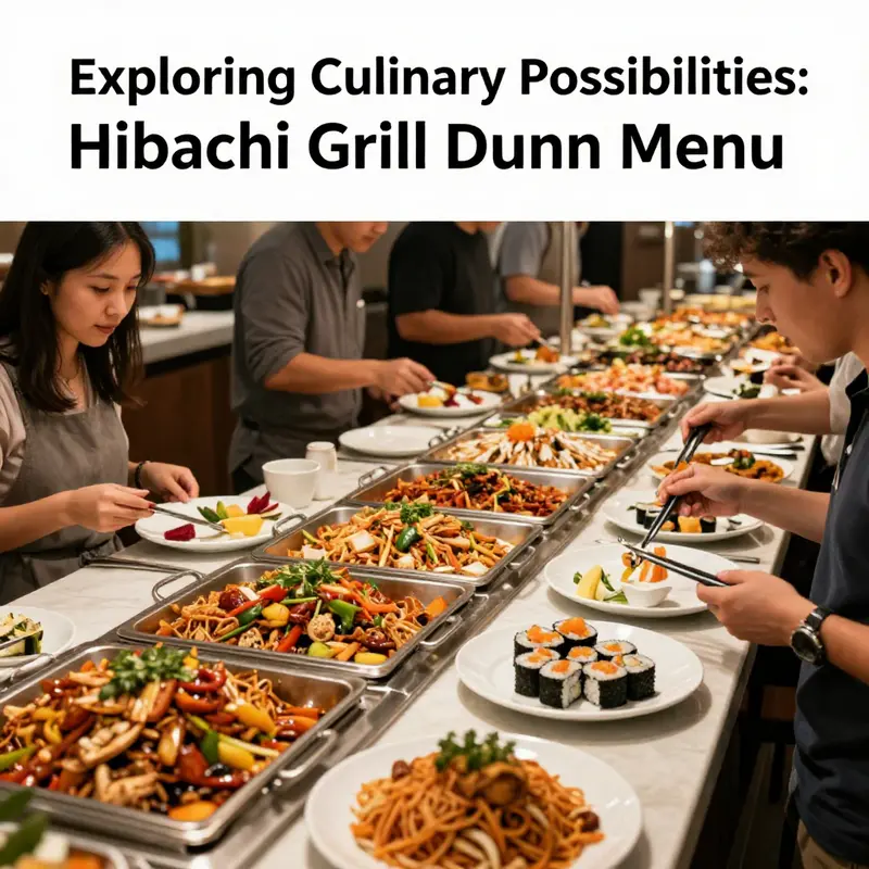 A colorful display of culinary offerings representing the diverse menu at Hibachi Grill.