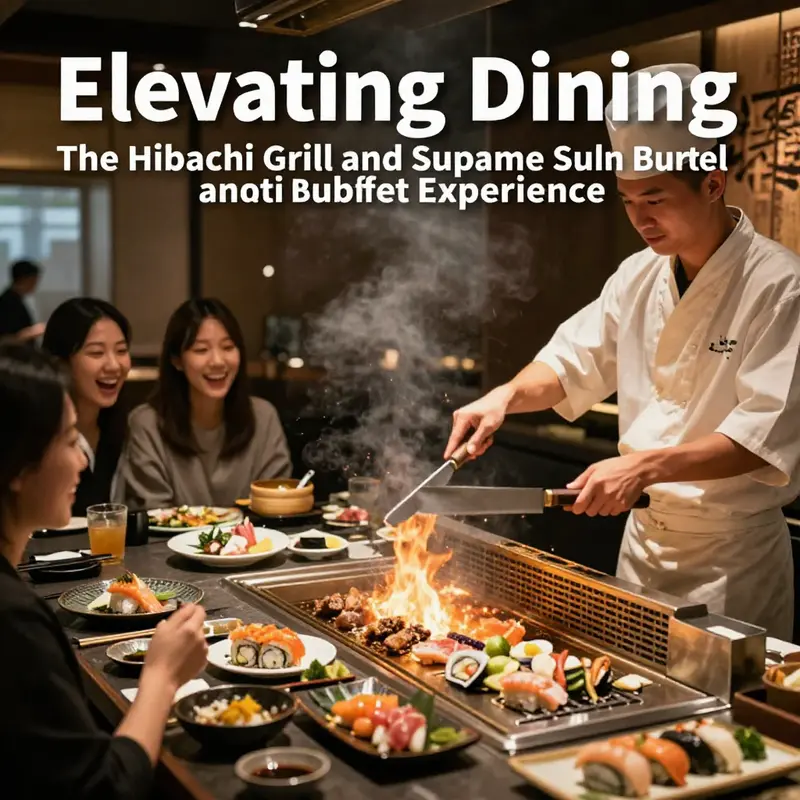 A chef showcases his skills at the hibachi grill, providing an interactive and entertaining dining experience.