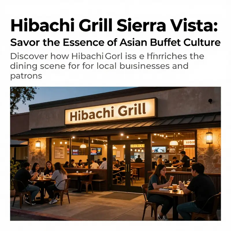 A picturesque view of Hibachi Grill's entrance, showcasing its vibrant and welcoming atmosphere.