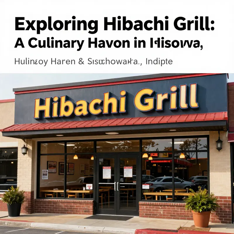 A welcoming exterior view of Hibachi Grill, featuring its bright signage and inviting entrance.