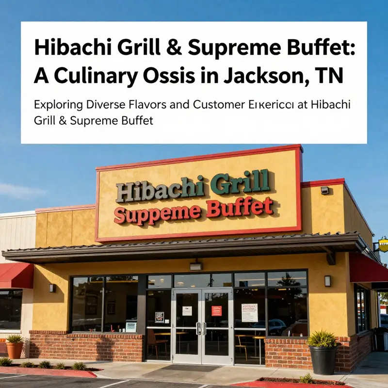Exterior view of Hibachi Grill & Supreme Buffet, showcasing the welcoming entrance and signage against a clear sky.