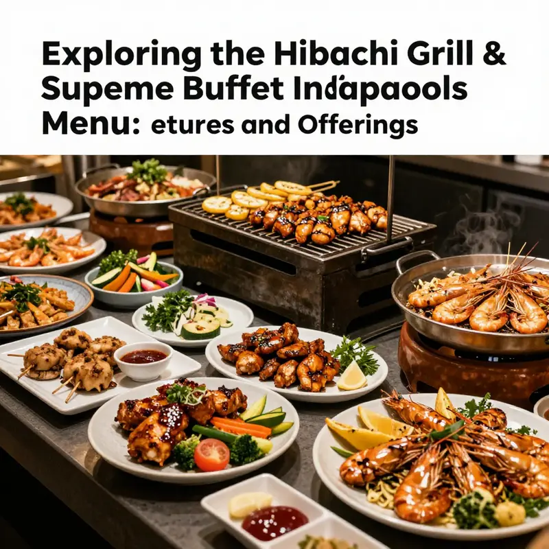 A colorful assortment of hibachi dishes capturing the essence of Hibachi Grill & Supreme Buffet’s offerings.