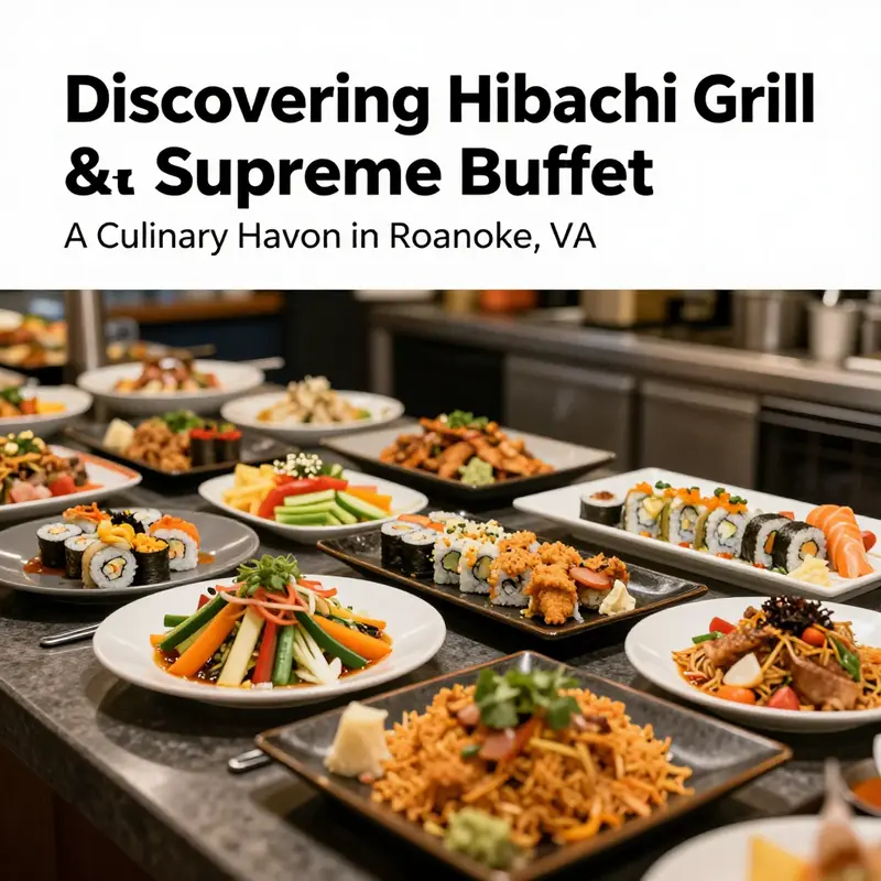 A vibrant dining atmosphere at Hibachi Grill & Supreme Buffet, featuring diverse food stations.