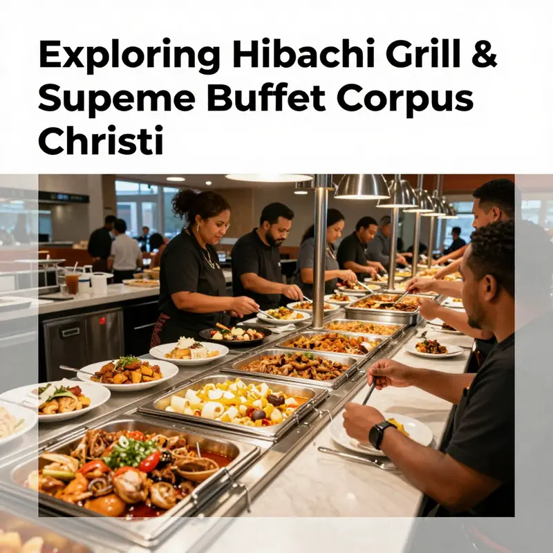 A vibrant exterior shot of Hibachi Grill & Supreme Buffet, showcasing its inviting atmosphere and strategic location.