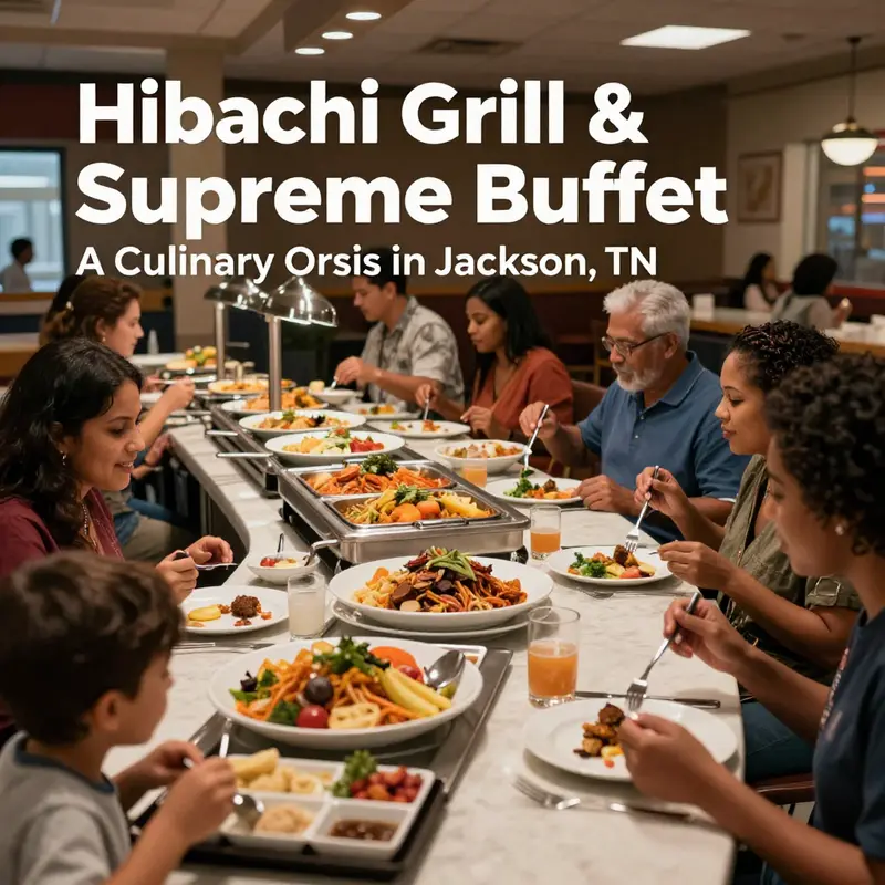 Patrons enjoying a vibrant dining experience at Hibachi Grill & Supreme Buffet.