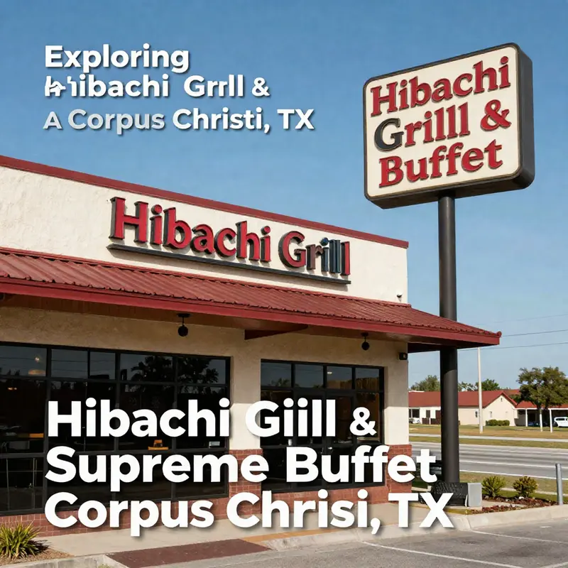 View of Hibachi Grill & Supreme Buffet’s exterior, highlighting its strategic location near Highway 358.