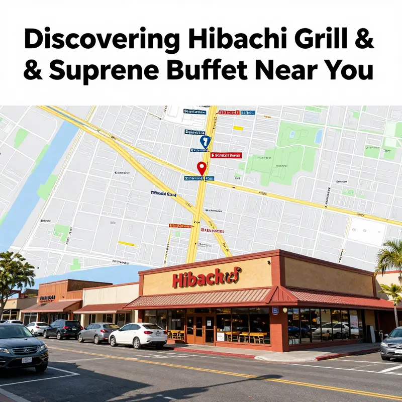 Map indicating various Hibachi Grill & Supreme Buffet locations for easy access.