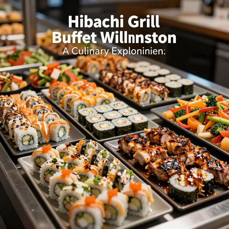 The diverse menu offerings at Hibachi Grill Buffet, showcasing sushi, grilled meats, and Asian dishes.