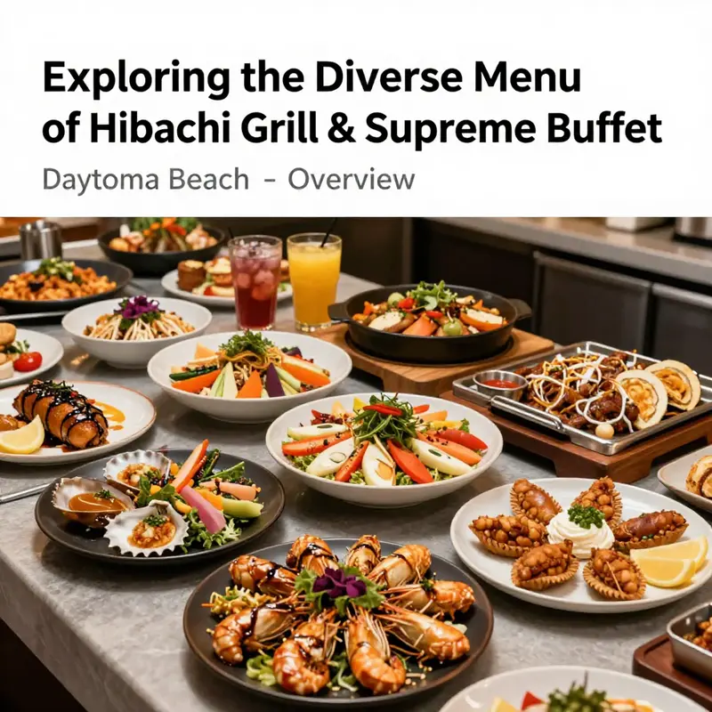 A captivating selection of dishes from the Hibachi Grill & Supreme Buffet, highlighting its diverse menu options.