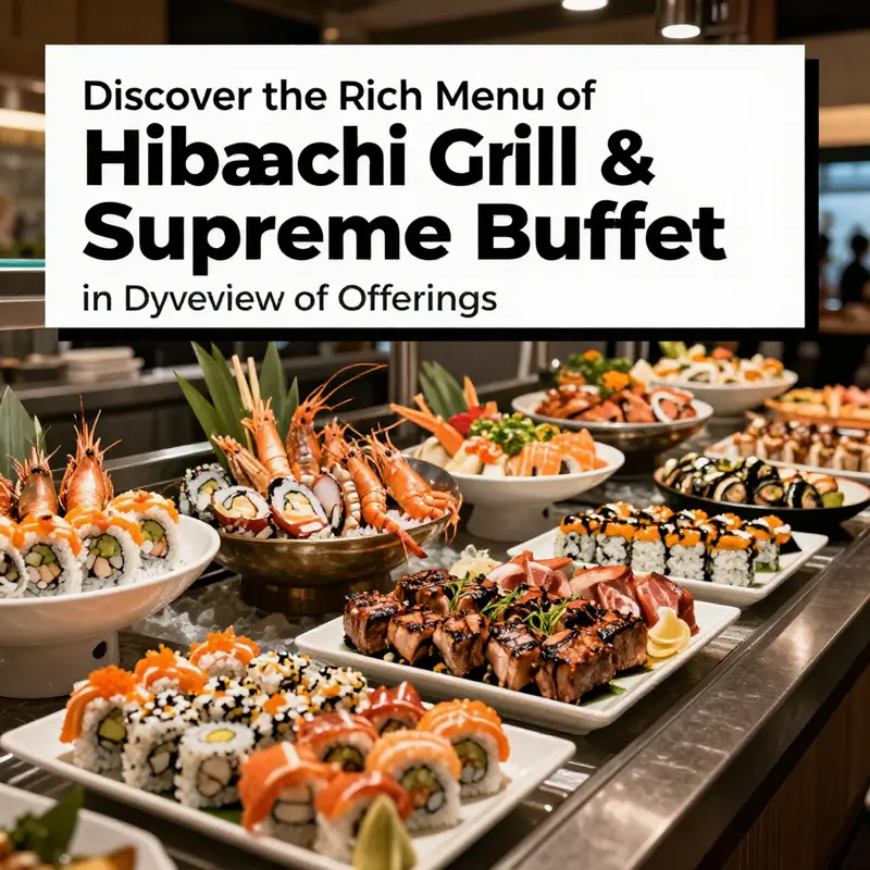 A tantalizing overview of the diverse offerings at Hibachi Grill & Supreme Buffet.