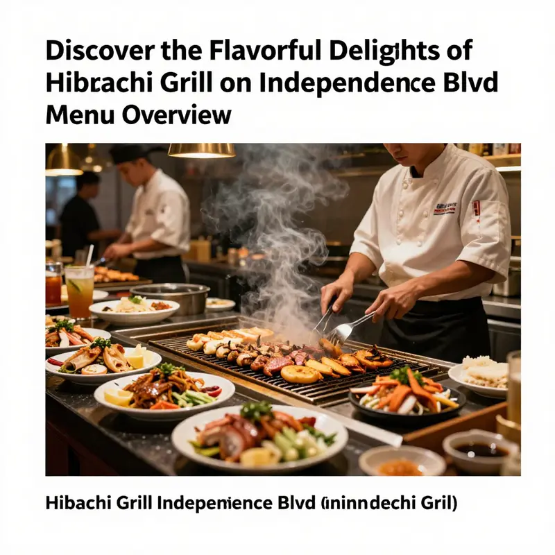An overview of the Hibachi Grill menu, highlighting the interactive dining experience and diverse offerings.