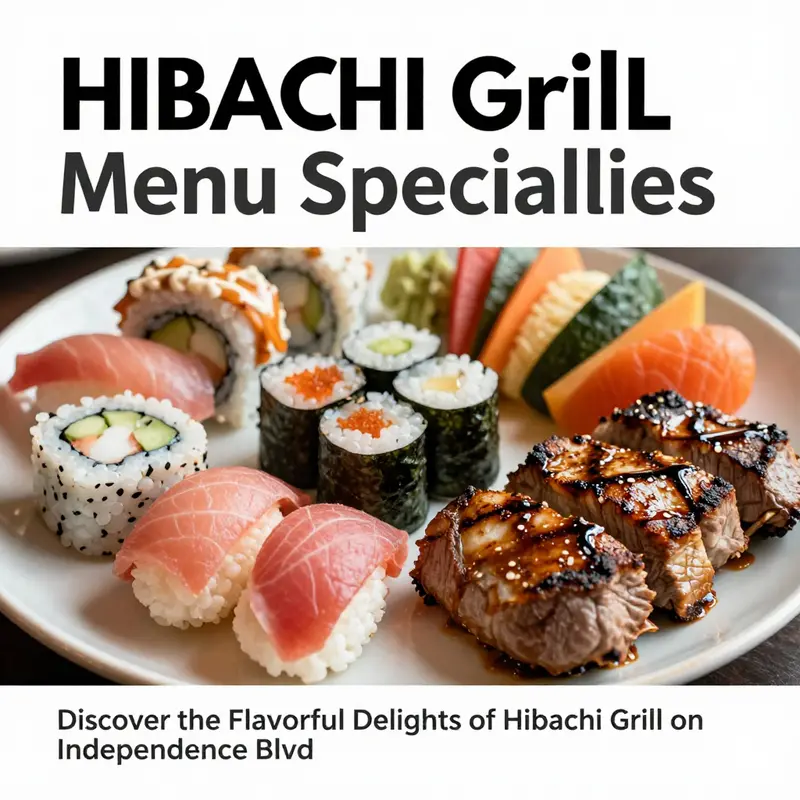 An overview of the Hibachi Grill menu, highlighting the interactive dining experience and diverse offerings.
