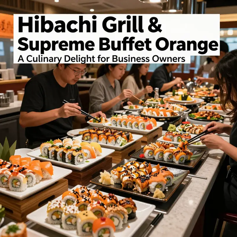 Diverse offerings of sushi and hibachi dishes create an inviting dining experience at Hibachi Grill Supreme Buffet Orange.